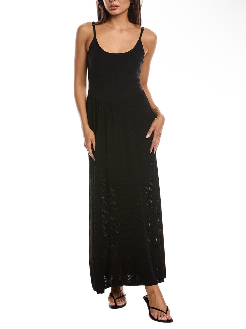 rag & bone Alison Mixed Media Sweater
Dress Black Spaghetti Strap Midi Dress L